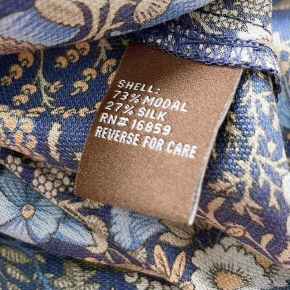 J. McLaughlin NWT Viola Silk Blouse Floral Size XL - Picture 6 of 9